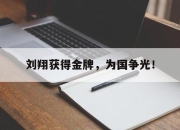 IM电竞电子竞技平台-刘翔获得金牌，为国争光！